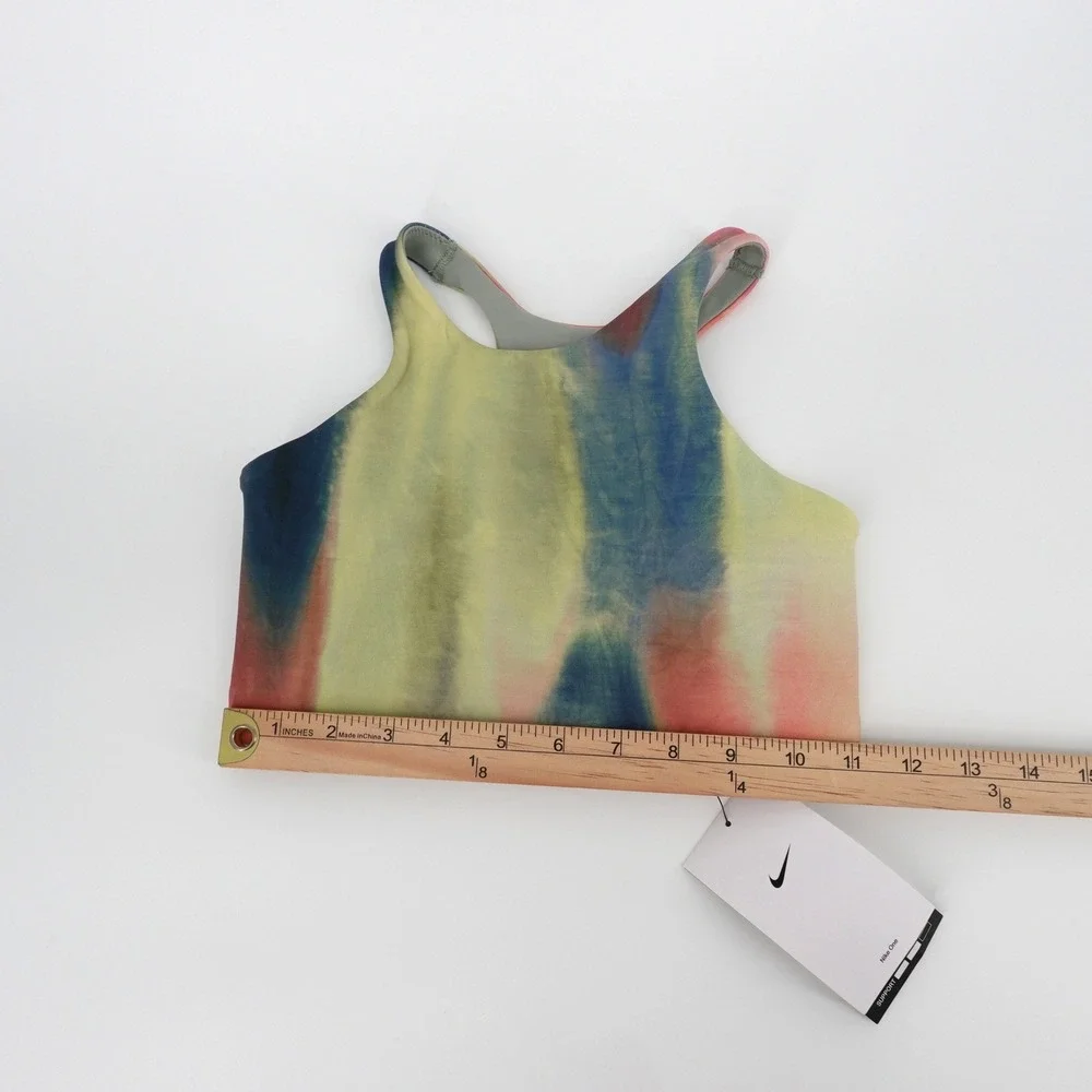 Nike One Dri-FIT Women Sports Bra XS Tie Dye High Neck Cutout HF5597-629 NEW‎